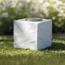 Cubo de pedra comemorativo com coração. 11 x 11x 11cm TR-38414 Artigos funerários