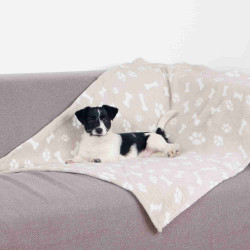 Trixie Couverture Kenny taille L-XL 150 × 100 cm couleur beige pour chien couverture chien