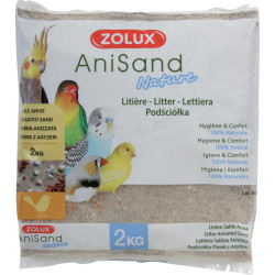 zolux Sabbia Anisand nature Litter. 2 kg. per gli uccelli. ZO-146335 Litière oiseaux