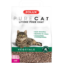 zolux Pure vegetable cat litter. compostable and biodegradable. 8 litres. for cats. Litter