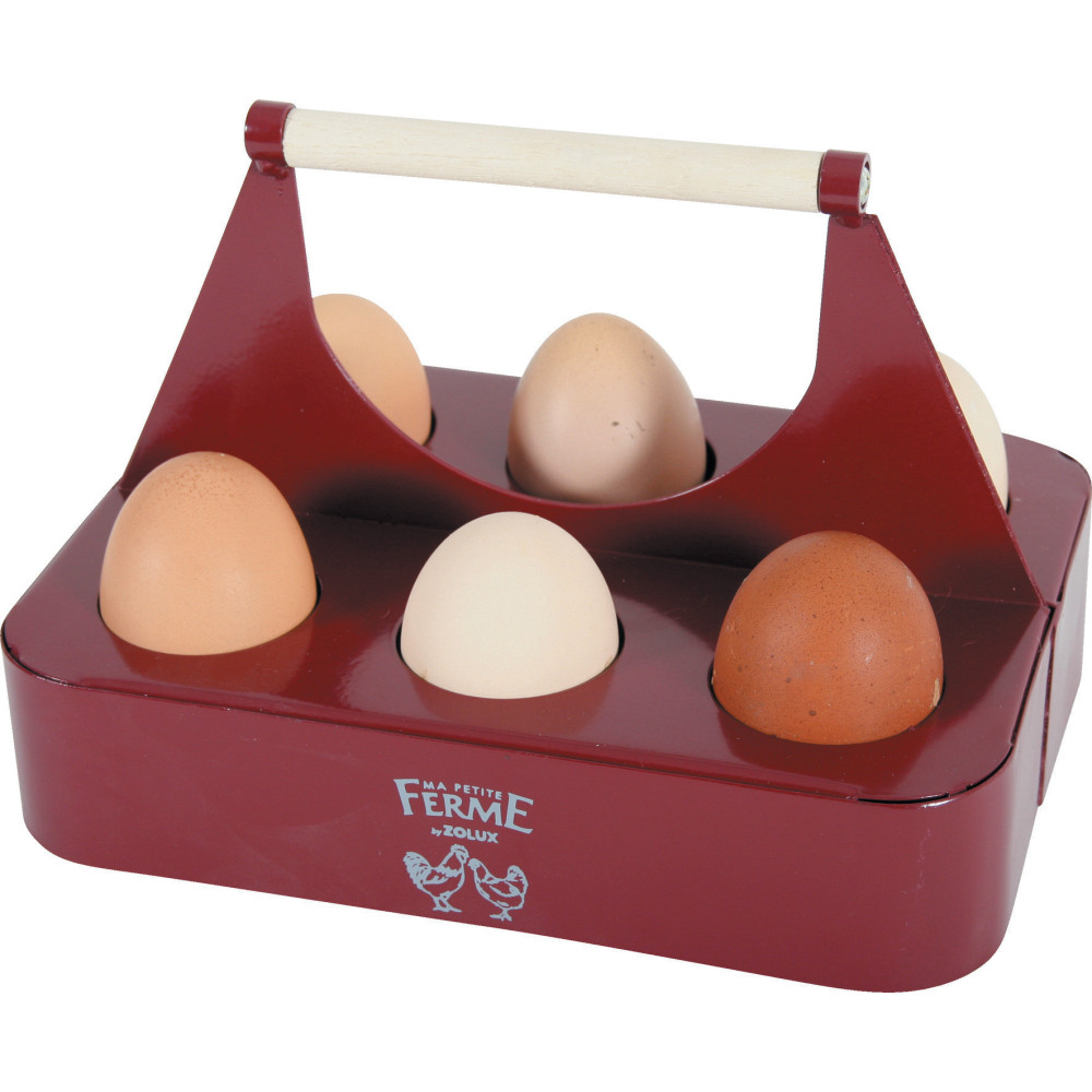 zolux Porte œufs en métal grenat 21.5 x 15 x 14.5 cm basse cour Accessoire