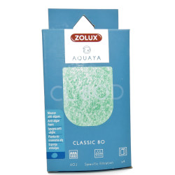 zolux Filtro per pompa classic 80, filtro per fosfati in schiuma CO 80 D x 4. per acquario. ZO-330210 Supporti filtranti, acc...