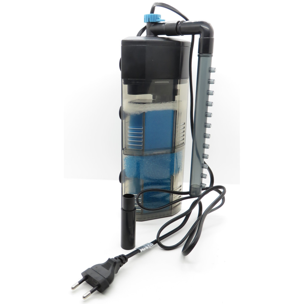 Okoz® mini aquarium de bureau avec pompe à eau avec filtre lumière