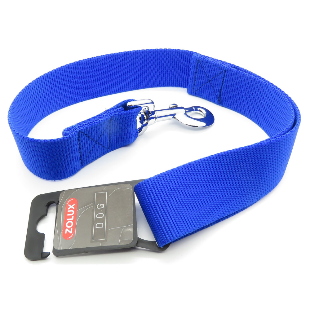Nylon riem XL. lengte 60 cm. kleur blauw. riem voor honden zolux ZO-463624BL hondenriem