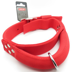 ZO-463680R zolux Collar de nylon con mango T 60. rojo. tamaño del cuello. de 39,5 a 49,5 cm. para el perro. Cuello de nylon