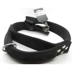 Nylon halsband met handvat T 65. zwart. nekmaat. van 45 tot 55 cm. voor hond. zolux ZO-463681N Nylon kraag