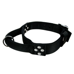 zolux Nylon collar with handle T 65. black. neck size. from 45 to 55 cm. for dog. Nylon collar