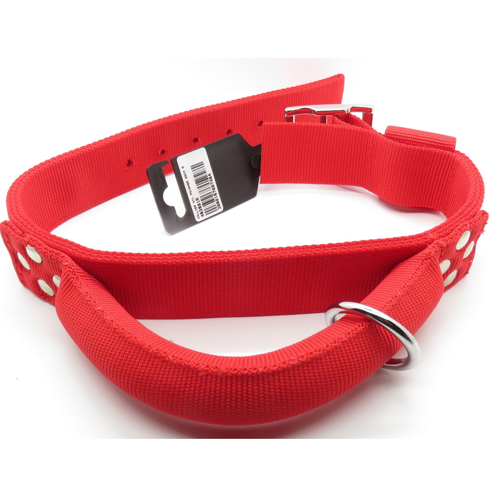 zolux Nylon collar with handle T 65. red. neck size. from 45 to 55 cm. for dog. Nylon collar