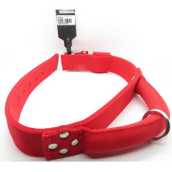 Nylon halsband met handvat T 70. rood. nekmaat. van 50 tot 60 cm. voor hond. zolux ZO-463682R Nylon kraag