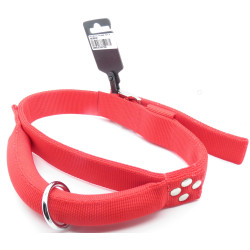zolux Nylon collar with handle T 75. red. neck size. from 54.5 to 64.5 cm. for dogs. Nylon collar