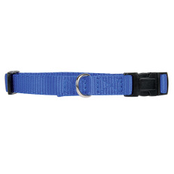 zolux nylon collar . size 25 - 35 cm . 10 mm . blue color . for dog. Nylon collar