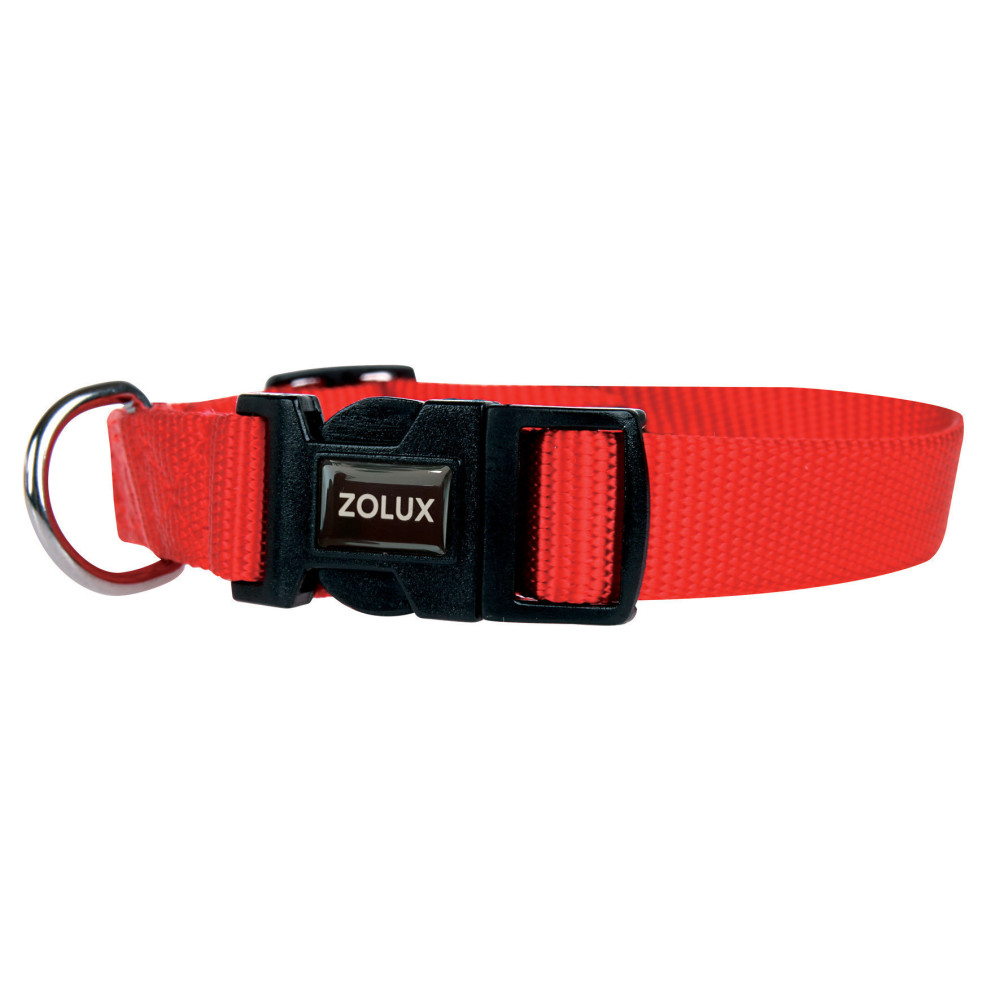 zolux Collier nylon 25 - 35 cm X 10 mm rouge pour chien. Collier nylon