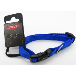 zolux nylon collar . size 30 - 40 cm . 15 mm . color Blue. for dog. Nylon collar