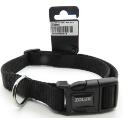nylon halsband . maat 40 - 50 cm . 20 mm . kleur zwart. voor hond. zolux ZO-463650N Nylon kraag
