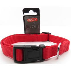 zolux nylon collar . size 40 - 50 cm . 20 mm . red color. for dog. Nylon collar