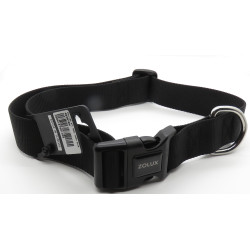 zolux nylon collar . size 50 - 80 cm . 40 mm . black color for dog. Nylon collar