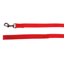 zolux nylon leash . size 1 m . 15 mm . red color for dog. dog leash