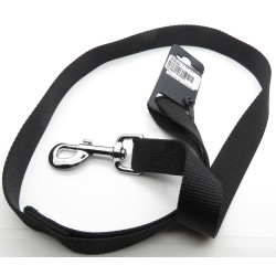 zolux nylon leash . size 1 m . 25 mm . black . for dog . dog leash