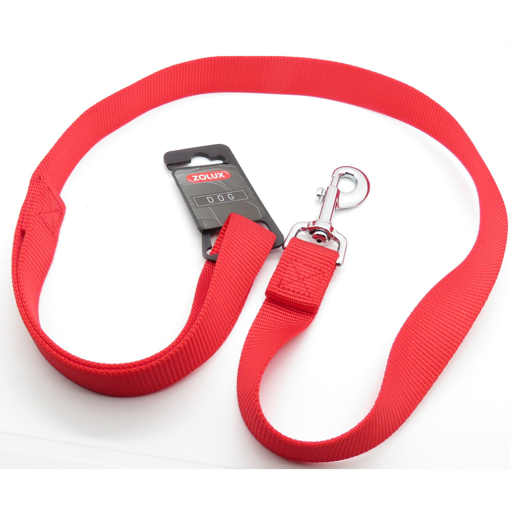 zolux nylon leash . size 1 m . 25 mm . red . for dog. dog leash
