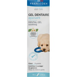 Francodex Gel dentaire apaisant pour chiot 50 g Soins des dents pour chiens