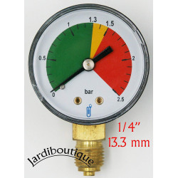 Manómetro de piscina MANOPI 1/4" rosca MANOPI Medidor de pressão