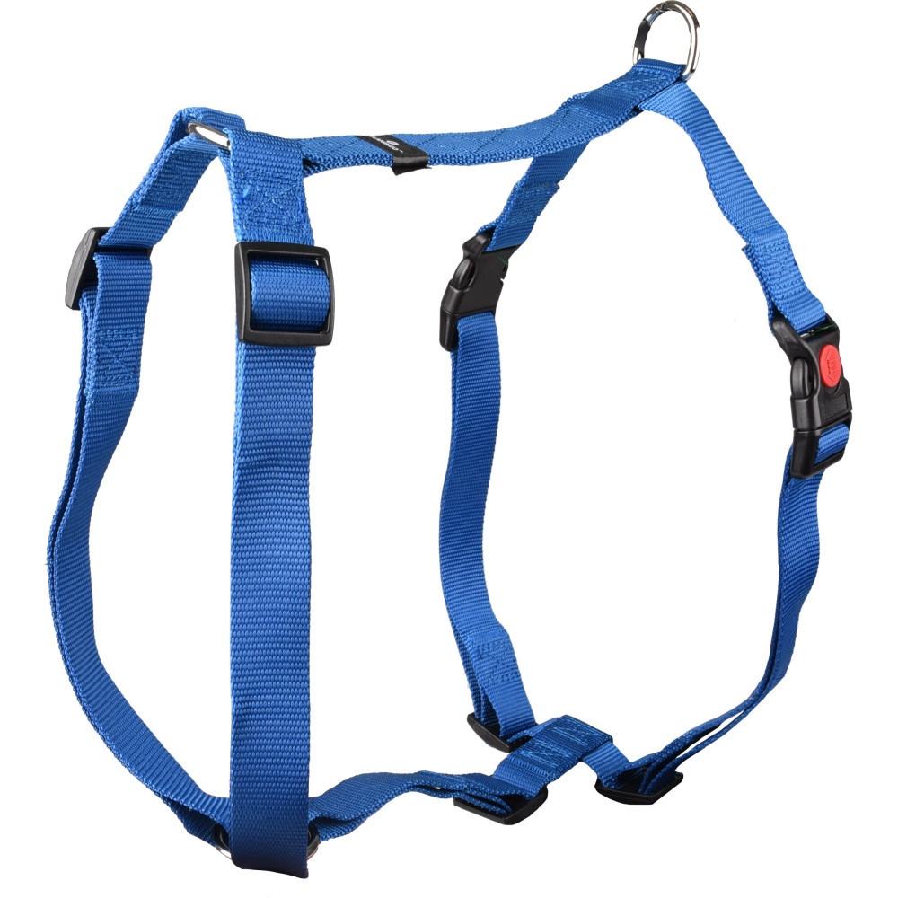 Flamingo Pet Products H Harness Ziggi blue neck 70 -110 cm 25 MM size XXL+ for dog. dog harness