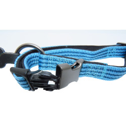 Flamingo Jannu collar blue adjustable from 30 to 45 cm 15 mm size M for dog Nylon collar