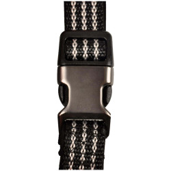 Jannu Collar preto ajustável de 30 a 45 cm 15 mm tamanho M para cães FL-516911 Colarinho de nylon