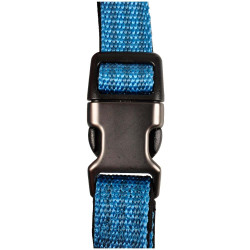 Jannu halsband blauw verstelbaar van 40 tot 55 cm 20 mm maat L voor honden Flamingo FL-516917 Nylon kraag