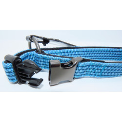 Jannu halsband blauw verstelbaar van 40 tot 55 cm 20 mm maat L voor honden Flamingo FL-516917 Nylon kraag