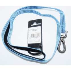 Jannu blauwe leiband, 3 voet. 15 mm . maat M. voor hond . Flamingo FL-516928 hondenriem