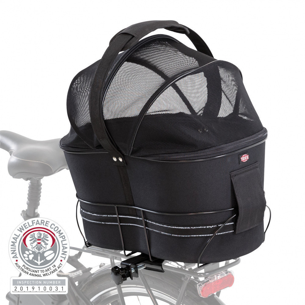 Trixie Panier vélo pour porte-bagages étroits . pour chien max 6 kg. Panier pour vélo