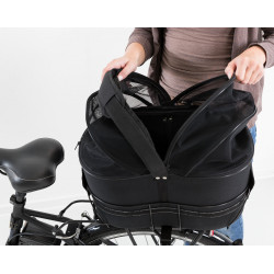 Trixie Panier vélo pour grand porte-bagages, taille : 29 × 42 × 48 cm pour chien max 6 kg Panier pour vélo