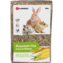 Flamingo Pet Products Mountain hay with corn and wheat weight 500 g for rodents Rodent hay