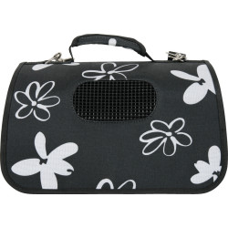 zolux Carry basket Flower. size M. color black. for cat or dog. carrying bags
