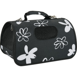 zolux Panier de transport Flower L couleur noir pour chat ou chien. max 8 kg sacs de transport