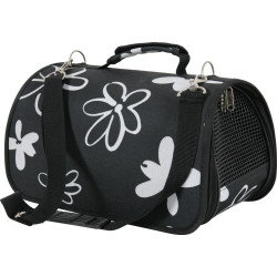 zolux Panier de transport Flower L couleur noir pour chat ou chien. max 8 kg sacs de transport