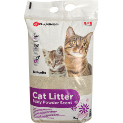 FLAMINGO Litière super absorbante au talc poids 7 kg pour chat Litiere