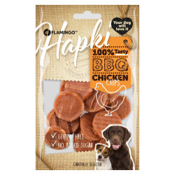 hapki BBQ Kip Chips voor honden 85 g. glutenvrij . Flamingo Pet Products FL-520258 Kip