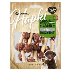 Flamingo Hapki BBQ. Reis- und Lammhantel-Bonbons für den Hund . 150 g. glutenfrei. FL-520263 Leckerli Hund