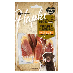 Flamingo Candy strips of rabbit wrapped in chicken. Hapki BBQ. for dogs . 85 g. gluten free. Rabbit