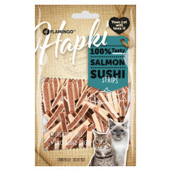 Hapki Salmon Sushi Slices de salmão para gatos 85 g sem glúten FL-561004 Gatos
