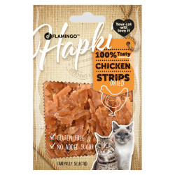 Flamingo Pet Products Candy chicken strips. Hapki BBQ. for cats . 50 g. gluten free. Nourriture