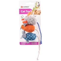brinquedo de gato . conjunto de 3 ratos Floera .14 cm. com catnip. FL-561121 Jogos com catnip, Valeriana, Matatabi