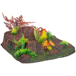 Ângulo de decoração Radha . rocha + planta. 27.5 x 27,5 x 10 cm. aquário. FL-410355 Roché pierre