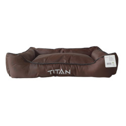 Poduszka Tytan, brązowa. rozmiar 80 x 60 x 15 cm. dla psa FL-1031234 Flamingo
