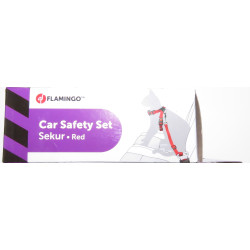 Arnês de segurança automóvel + chumbo vermelho 15 mm para gatos FL-1032089 Arnês