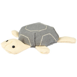 Natuurlijk leuk schildpad speelgoed. 11 cm. grijs beige. groen bereik. kattenspeeltje. Flamingo Pet Products FL-561115 Spelle...