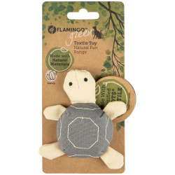 Natuurlijk leuk schildpad speelgoed. 11 cm. grijs beige. groen bereik. kattenspeeltje. Flamingo Pet Products FL-561115 Spelle...