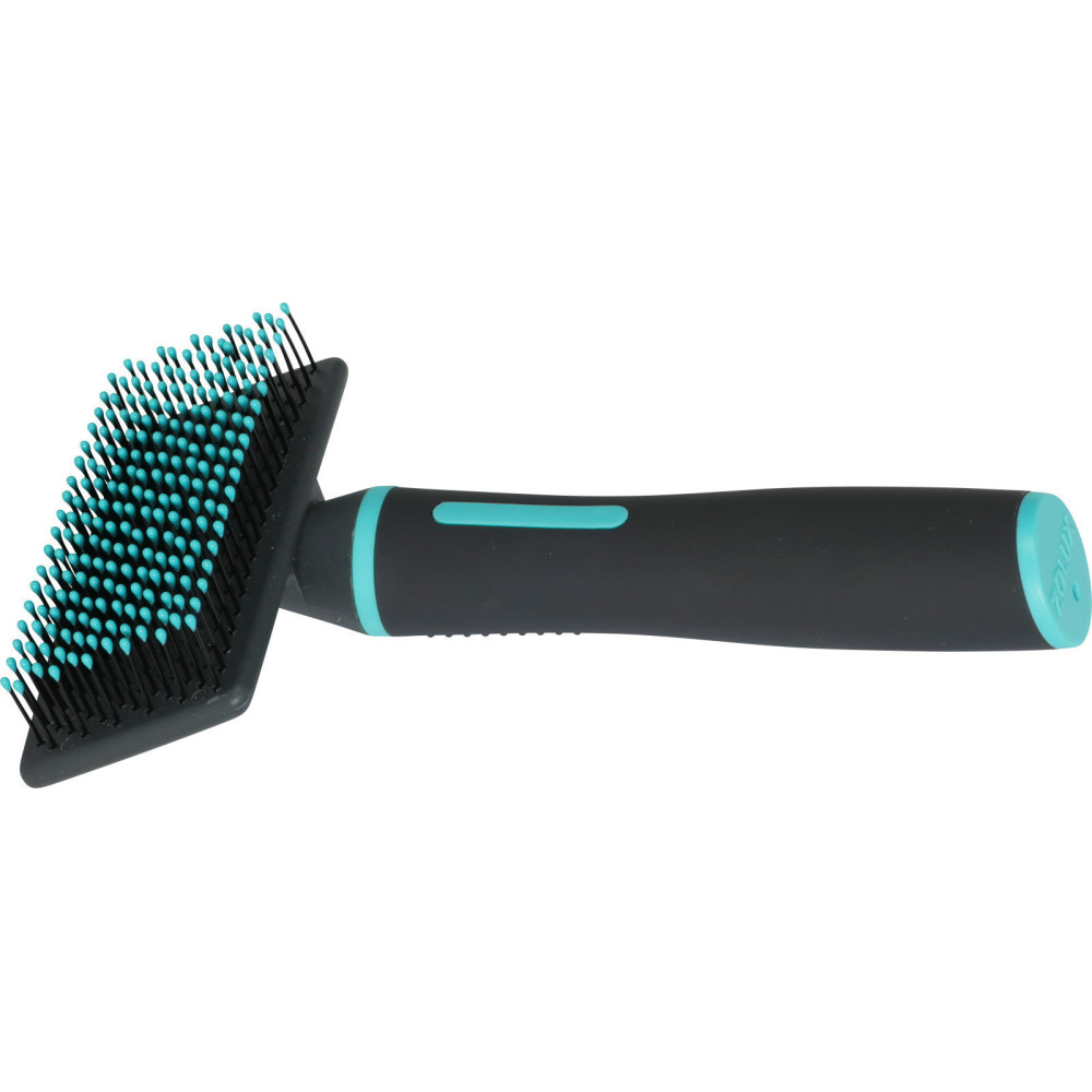 zolux SLICKER brush with soft bristles size M, 8 x 4.2 x 17.5 cm. ANAH. range for dogs Brush